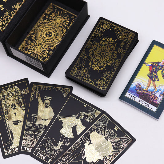 Gold Foil Tarot Set with Book